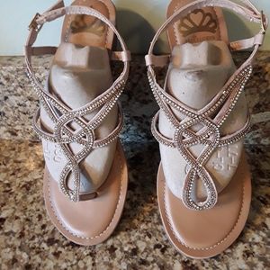 Fergalicious Rhinestone Sandals